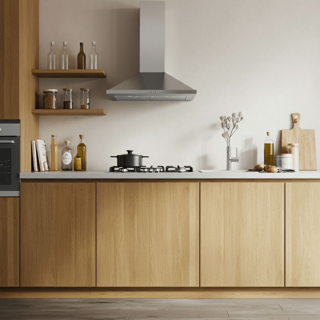 kabinet dapur kayu moden